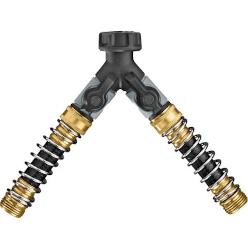 Orbit 58934D 3/4 in. Metal Threaded 2 Male/1 Female Y-Hose Connector with Shut Offs