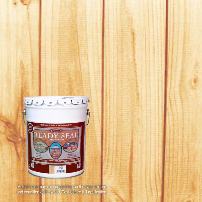 Ready Seal 500 Goof Proof Semi-Transparent Flat Clear Oil-Based Penetrating Wood Stain/Sealer 5 gal