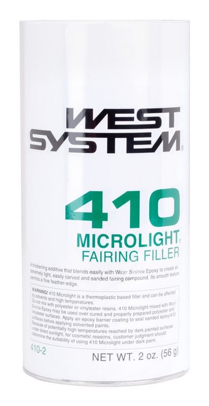 West System 410-2 Microlight Low Strength Microfibers Tan Fairing Filler 2 oz