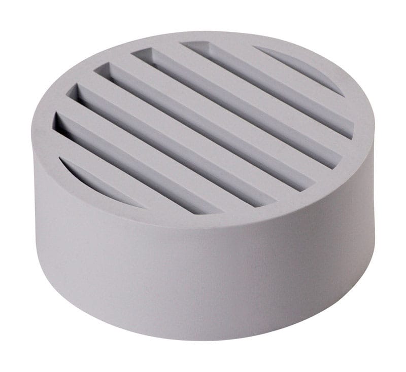 NDS 912 3 in. White Round Plastic Drain Grate