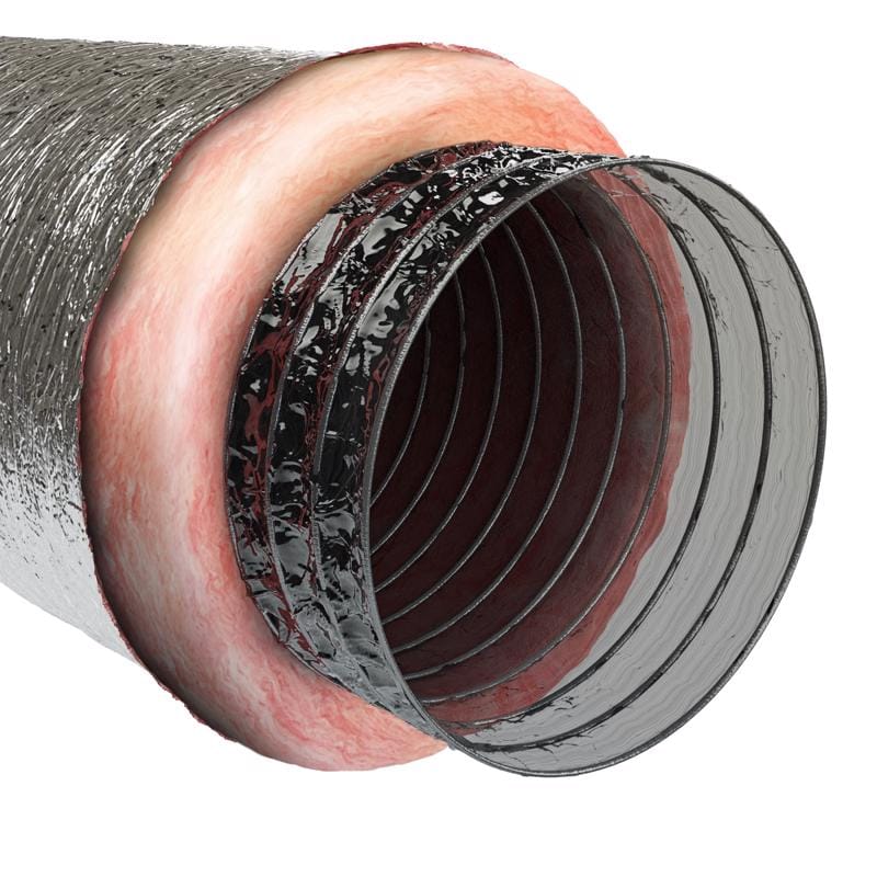 Imperial MEA-0825 R4.2 25 ft. L X 8 in. D Silver Poly Duct