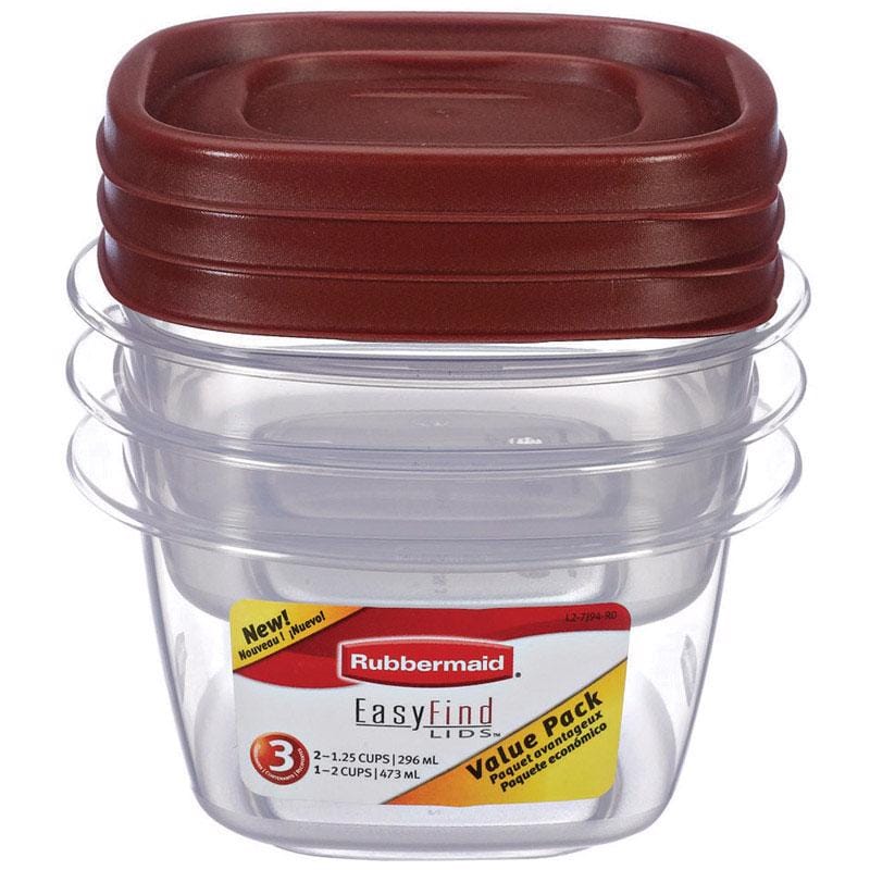 Rubbermaid 2049358 White Food Storage Container Set 3 pk
