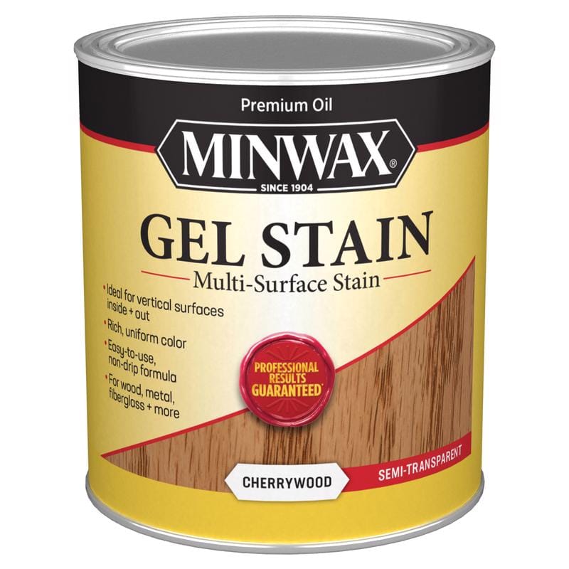 Minwax 66070000 Gel Stain Semi-Transparent Cherrywood Oil-Based Gel Stain 1 qt