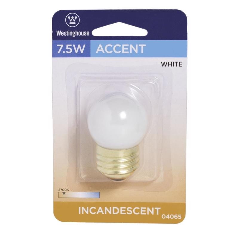 Westinghouse 0406500 7.5 W S11 Specialty Incandescent Bulb E26 (Medium) White 1 pk