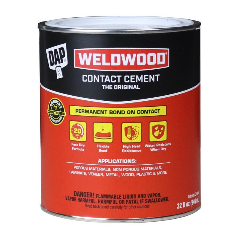 Dap 7079800272 Weldwood High Strength Rubber Tan Contact Cement 1 qt