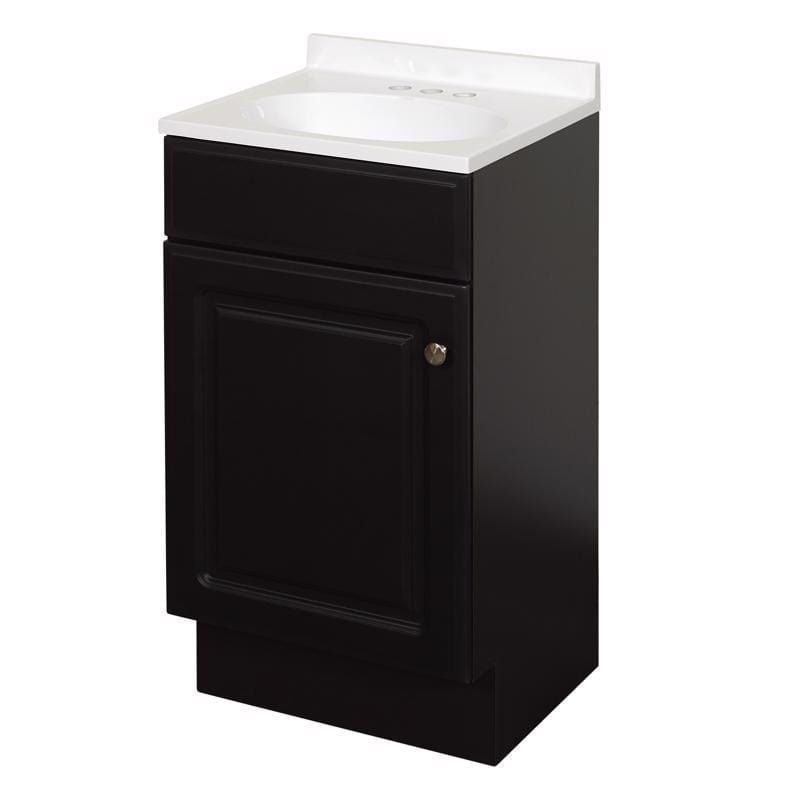 Zenna Home RBC18CH Single Espresso Bathroom Vanity 18 in. W X 16 in. D X 35 in. H