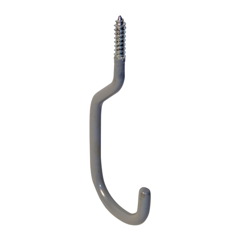 Crawford SS18 6 in. L Vinyl Coated Gray Steel Medium Bike Hook Hook 20 lb. cap. 2 pk