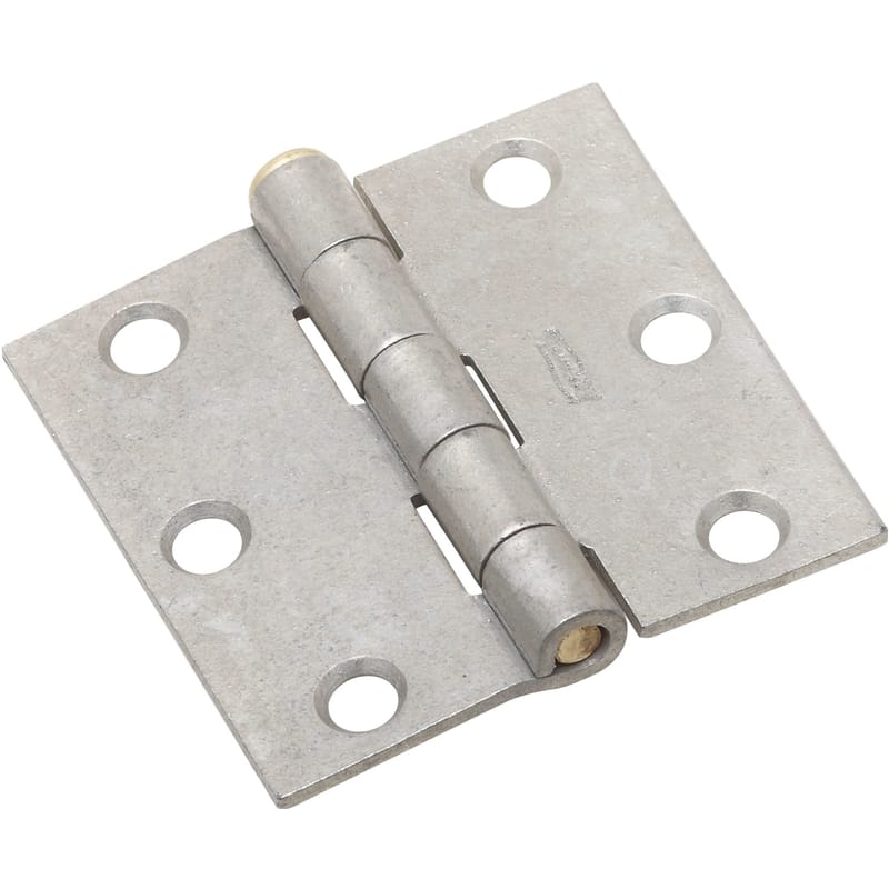 National Hardware N208-827 2-1/2 in. W X 2-1/2 in. L Galvanized Silver Steel Broad Hinge 2 pk