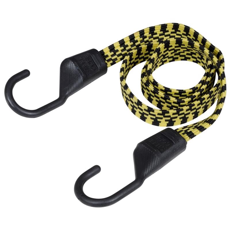 Keeper 06118 Black/Yellow Flat Bungee Cord 48 in. L X 0.14 in. 1 pk