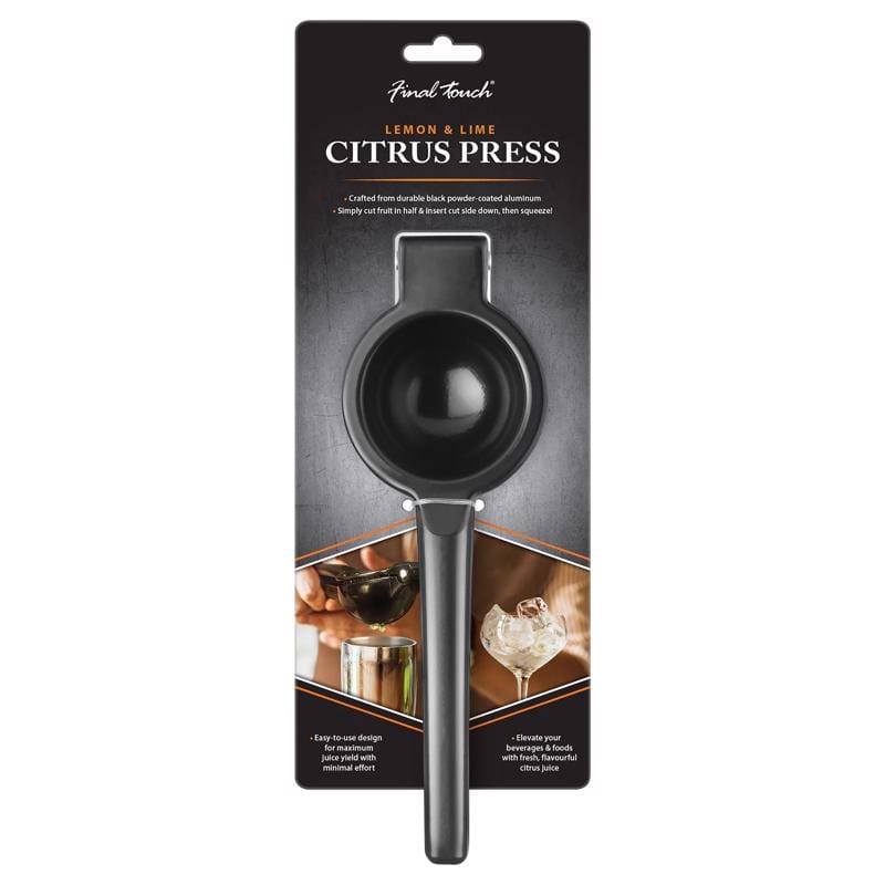 Final Touch FTA7360-07 Black Die Cast Aluminum 3 oz Citrus Juicer