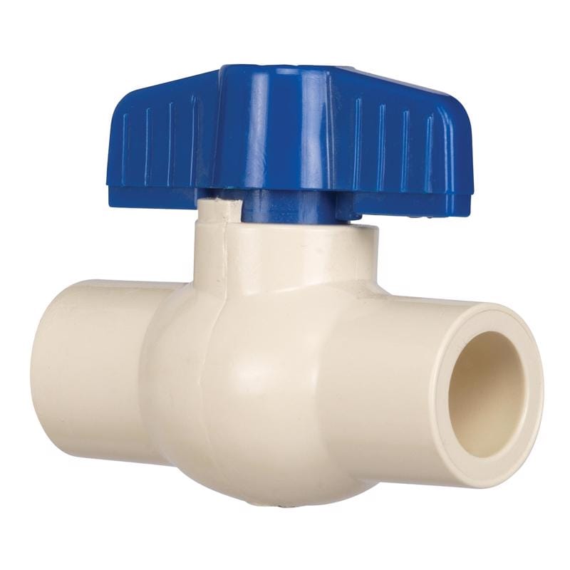 Homewerks VBVCPVE3 1/2 in. CPVC Slip Ball Valve Full Port Quarter-Turn Lever For Potable Water