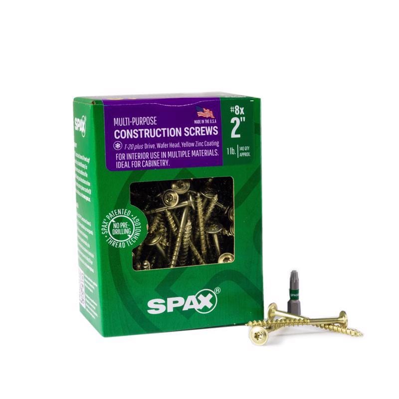 Spax 4281020400504 Multi-Material No. 8 in. X 2 in. L T-20+ Wafer Head Serrated Construction Screws