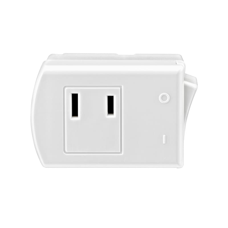 Leviton C28-01469-00W 13 amps Double Pole Rocker Plug-In Switch Tap White 1 pk