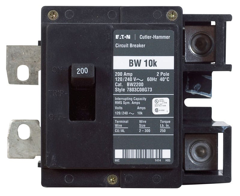 Eaton BW2200 200 amps Plug In 2-Pole Circuit Breaker