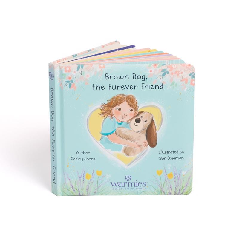 Warmies BK-DOG1-BB Brown Dog the Furever Friend Board Book