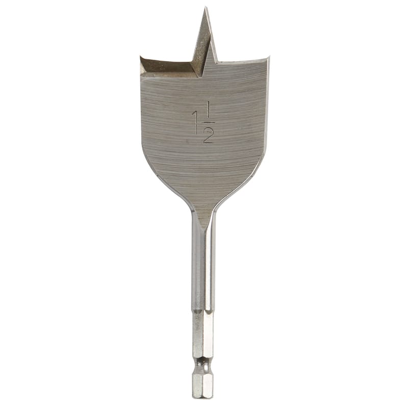 Milwaukee 48-27-0017 1-1/2 in. D X 4.5 in. L Flat Boring Auger Bit Carbon Steel 1 pc