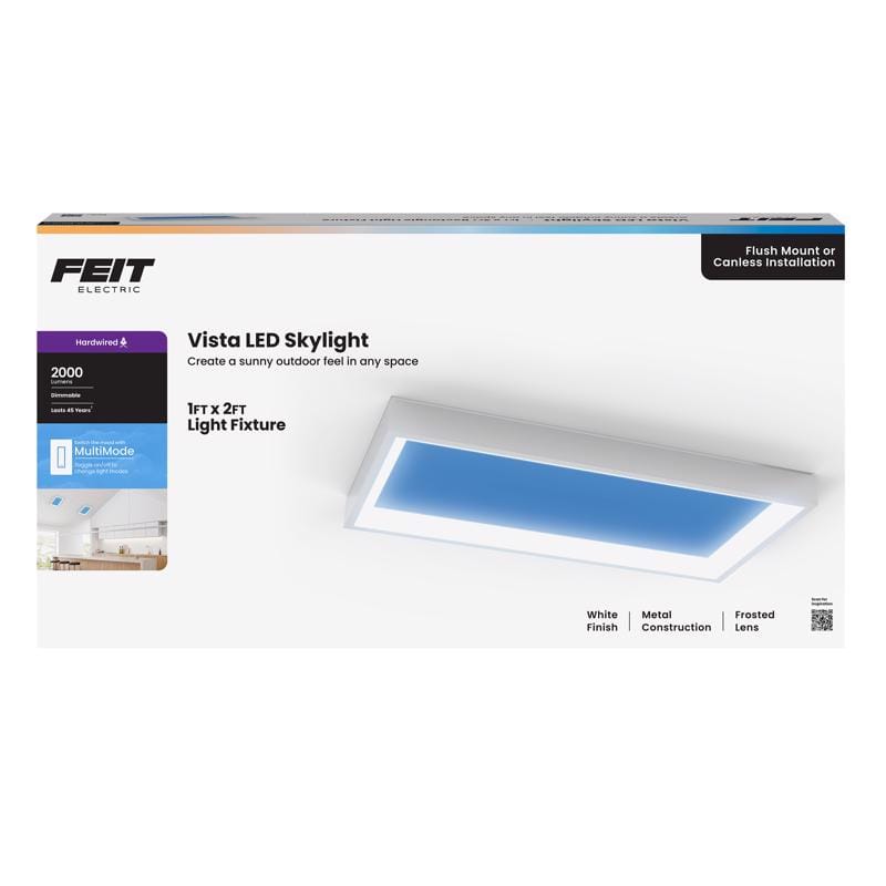 Feit FP1X2SKY5CCT 2.05 in. H X 11.97 in. W X 23.78 in. L LED Flat Panel Light Fixture