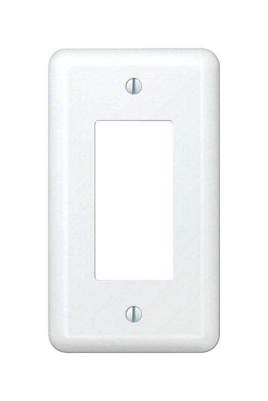 Amerelle 935RW Devon White 1 gang Stamped Steel Decorator Wall Plate 1 pk