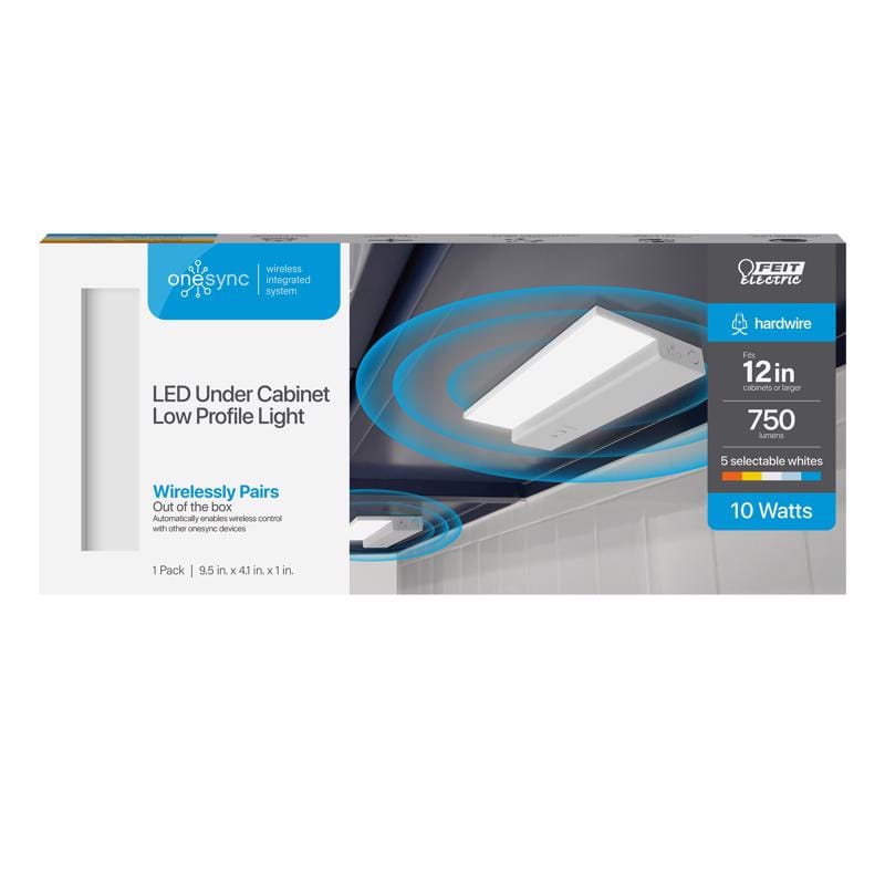 Feit UCL12FP5CCTCAG3 12 in. L White Hardwired LED Light Bar 750 lm