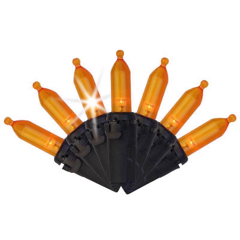 Celebrations T5100ORS3A Orange 100 ct LED Mini Halloween String Lights