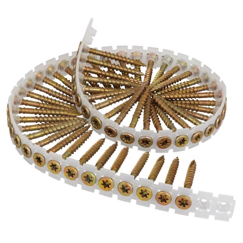 Senco 08F175YTK No. 8 X 1-3/4 in. L Rex Yellow Zinc Twin Thread Wood Screws 1000 pk