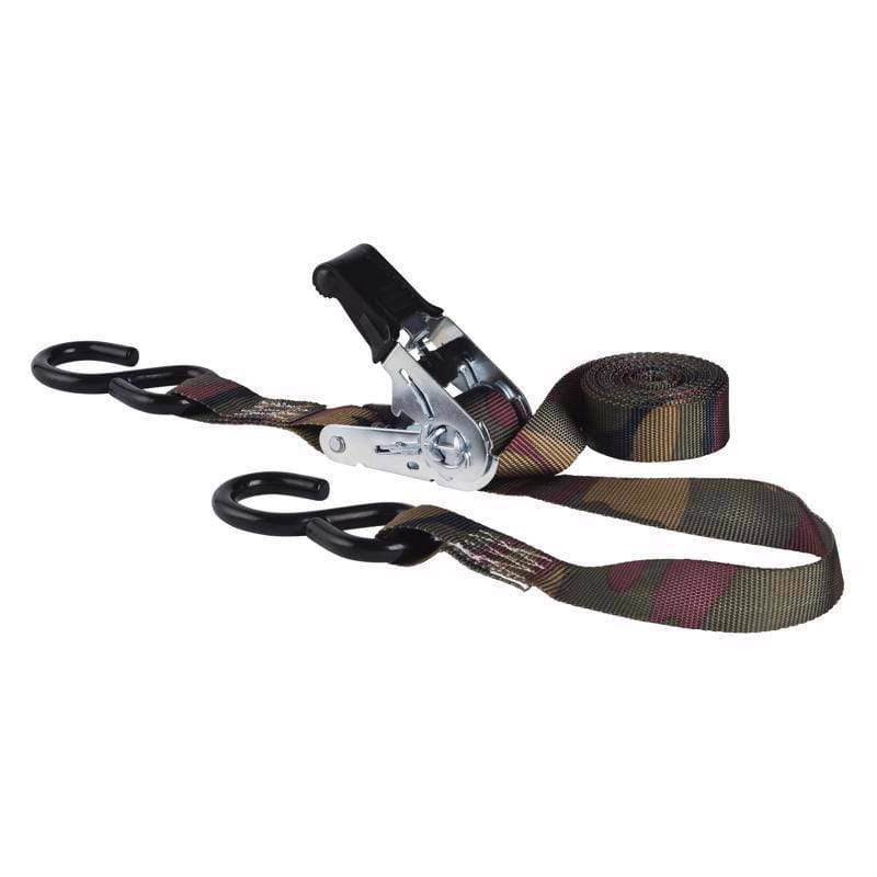 Keeper 03518 1 in. W X 12 ft. L Camo Tie Down w/Ratchet 500 lb 2 pk