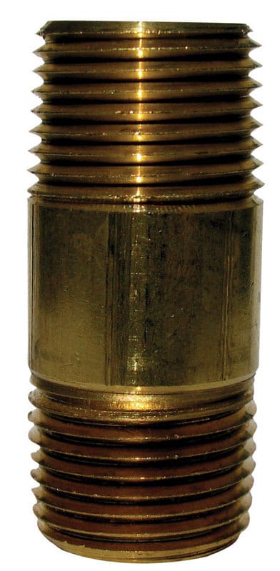 Anderson Metals 38300-0625 3/8 in. MPT in. X 3/8 in. D MPT Red Brass Nipple 2-1/2 in. L