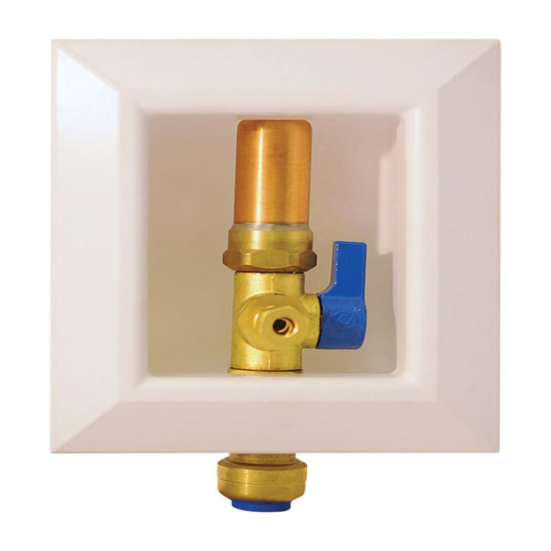Apollo FSBBOXIMWH1 1/2 in. D Ice Maker Outlet Box with Hammer Arrestor