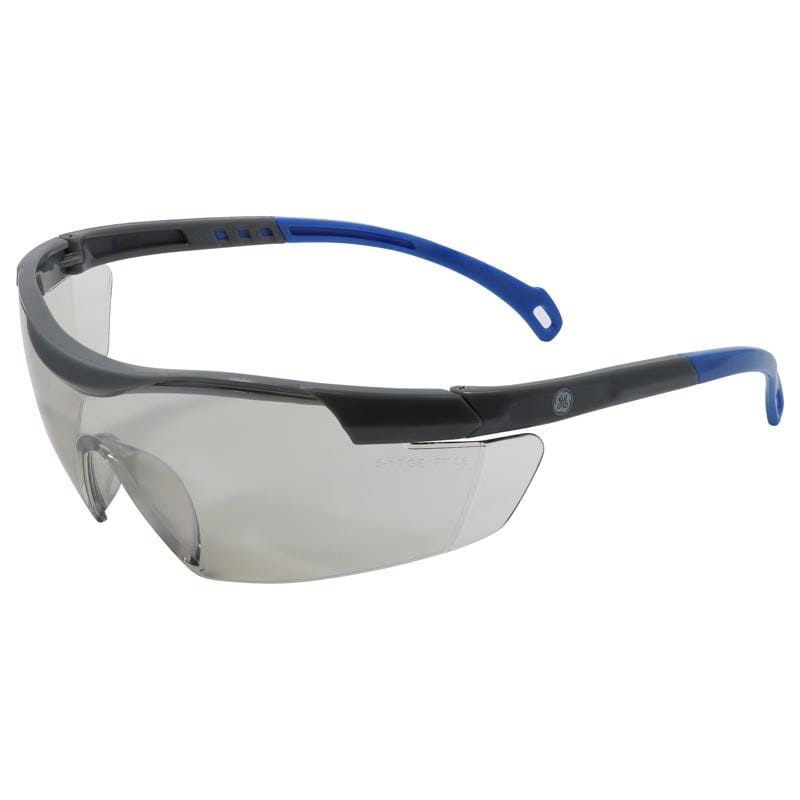 General Electric GE101MAF 01 Series Anti-Fog Impact-Resistant Safety Glasses Indoor/Outdoor Mirror Lens Blue