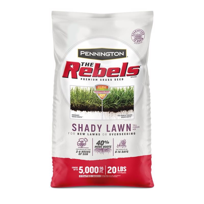 Pennington 100543727 The Rebels Tall Fescue Grass Partial Shade/Sun Grass Seed 20 lb