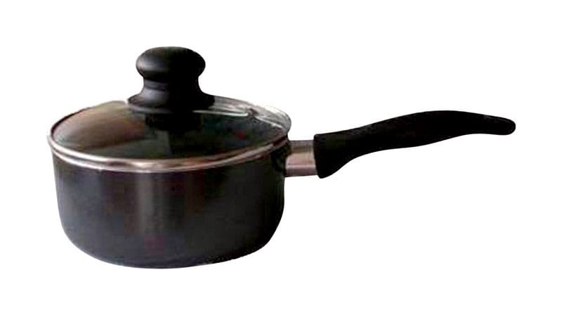 Bene Casa BC-96736 Aluminum Sauce Pan With Lid 2 qt Black