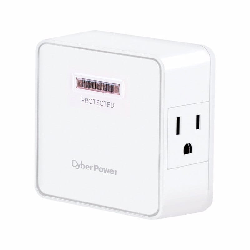 Cyberpower HT200W Home Office 0 ft. L 2 outlets Wall Tap White 1500 J