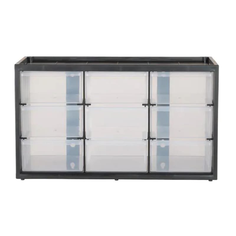 Stanley STST40709 14.25 in. W X 8.25 in. H X 6 in. D Storage Organizer Polypropylene 9 compartments Black/Clea