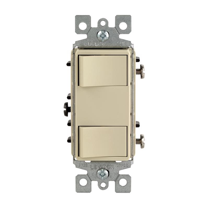 Leviton 01754-0IS Decora 15 amps Rocker Switch Ivory 1 pk