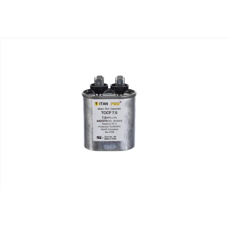 Titan Pro TOCF7.5 7.5 MFD 440 V Oval Run Capacitor
