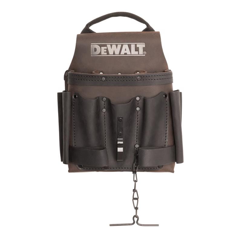 Dewalt DWST550114 8 pocket Leather Electrician's Pouch Brown