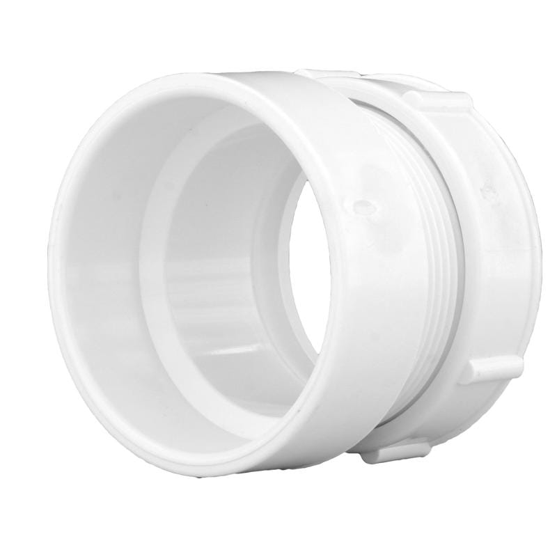 Charlotte Pipe PVC 00104W 1000 Schedule 40 2 in. Hub X 2 in. D Hub PVC Trap Adapter 1 pk