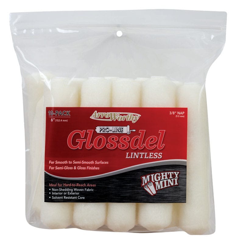 ArroWorthy 6.5-GL3CK 0650 Pro-Line Microfiber 6 in. W X 3/8 in. Mini Paint Roller Cover 10 pk