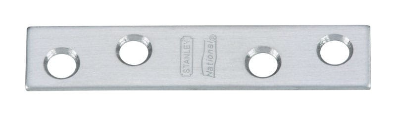 National Hardware N348-367 5/8 in. H X 5/8 in. W X 3 in. L Satin Stainless Steel Mending Brace