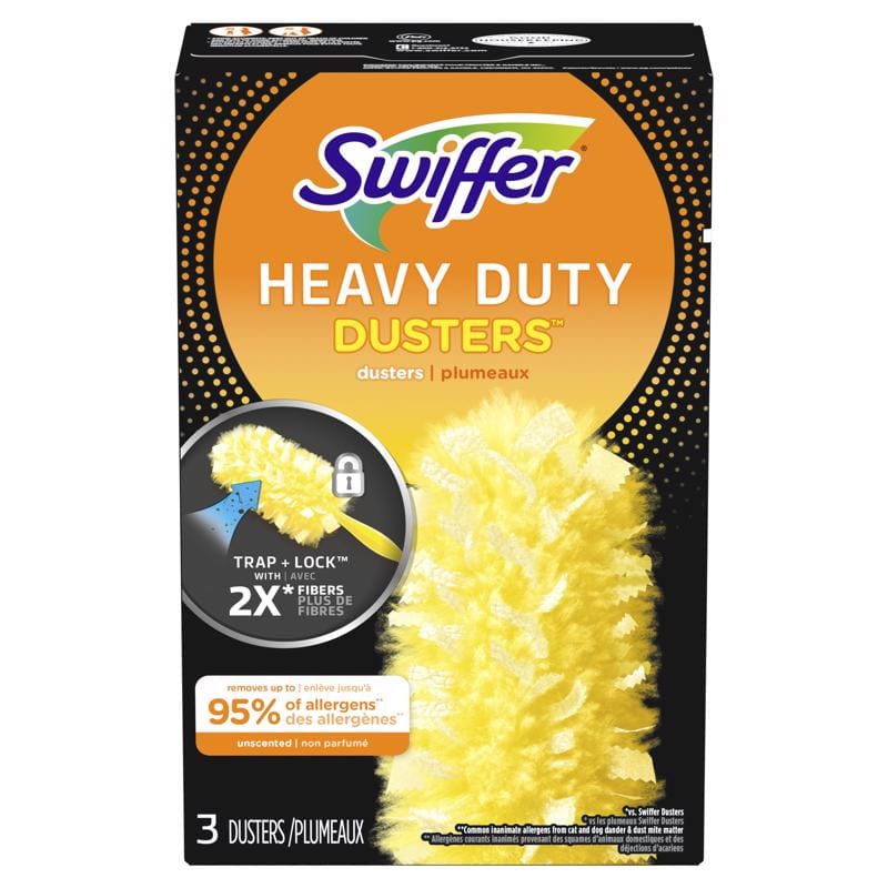 Swiffer 80374637 360 Heavy Duty Dusters Microfiber Heavy Duty Duster Refill 3 pk