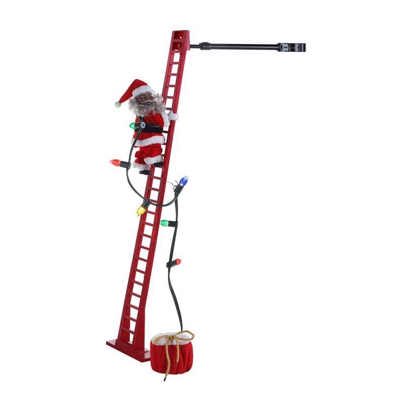 MR. Christmas 37265AC LED Super Climbing African American Santa Animated Decor 43 in.