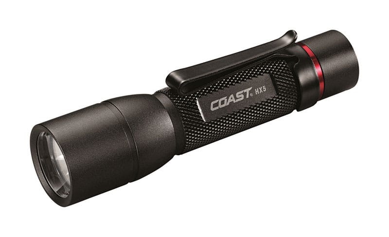 Coast 20769 HX5 130 lm Black LED Flashlight AA Battery