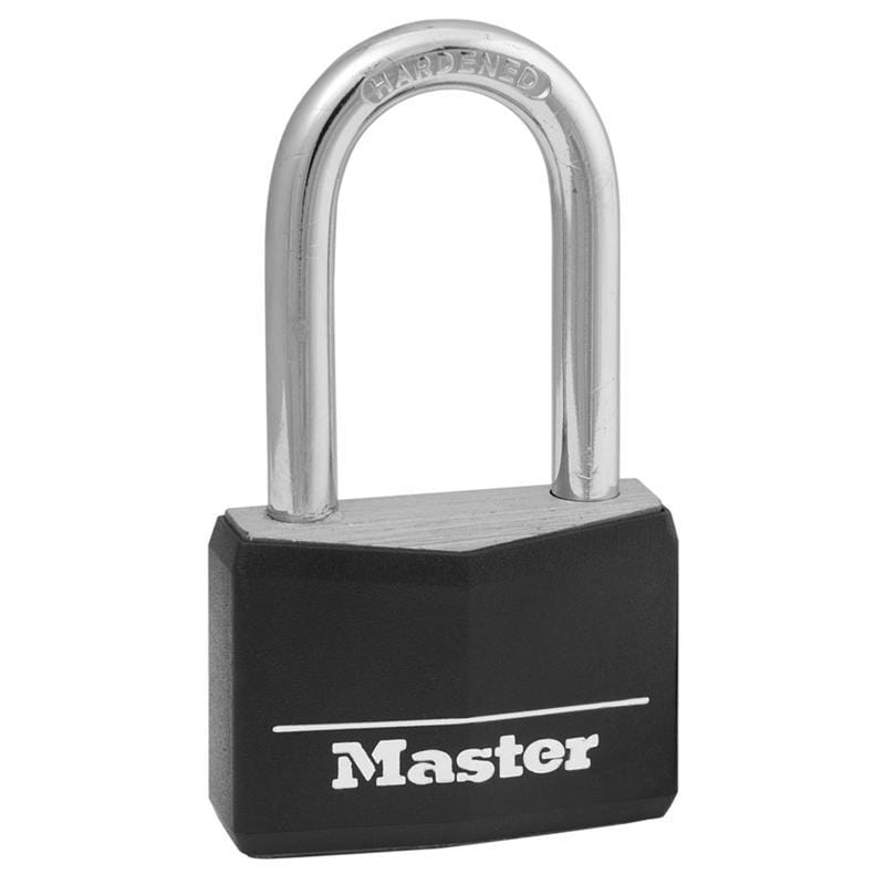 Master Lock 141DLF 1-9/16 in. W Vinyl Covered 4-Pin Cylinder Covered Padlock