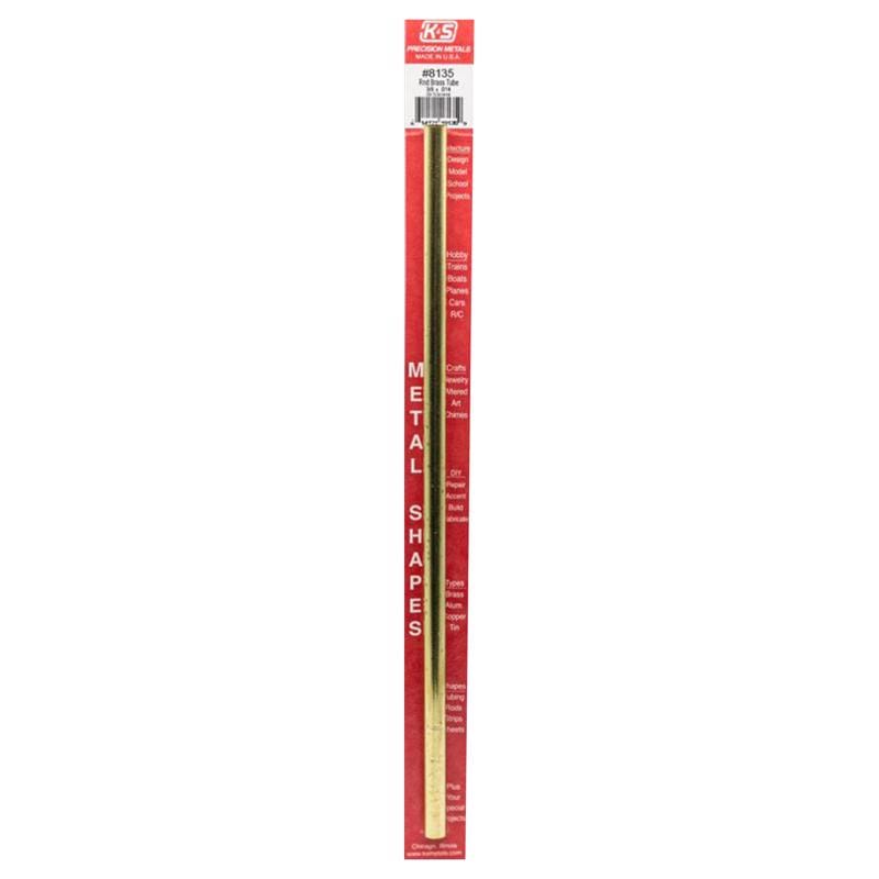 K&S 8135 3/8 in. D X 12 in. L Round Brass Tube 1 pk
