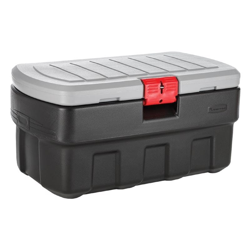 Rubbermaid RMAP350000 ActionPacker 35 gal Black/Gray Storage Tote 17.25 in. H X 32.25 in. W X 20 in. D Stackabl