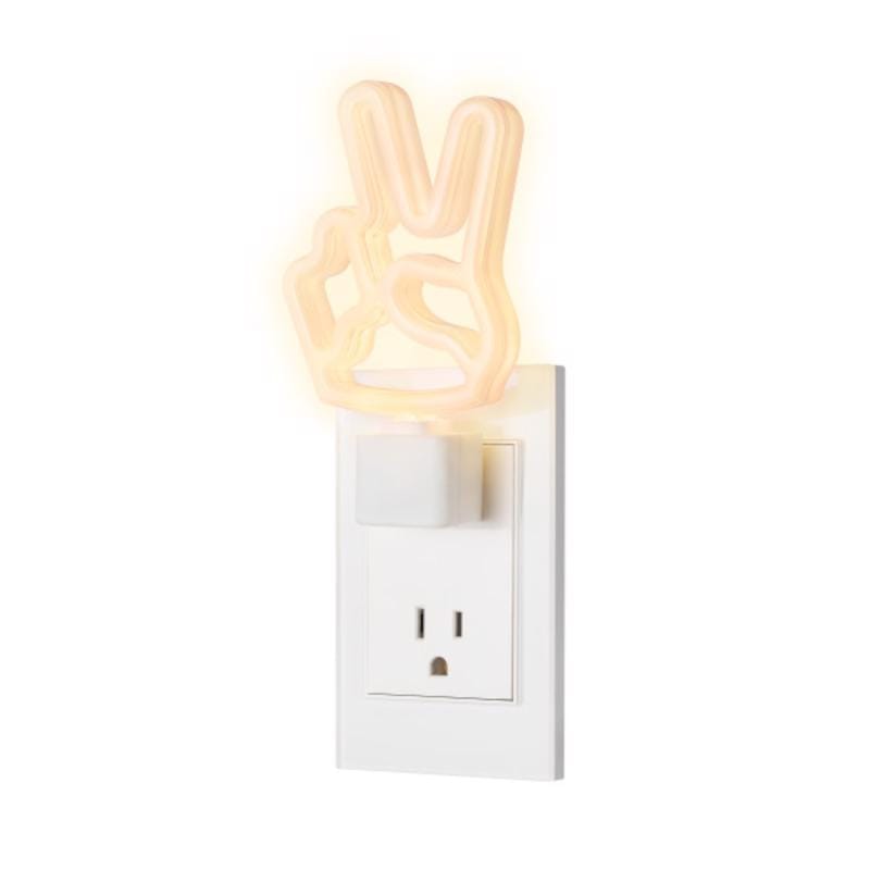 Globe Electric 89876 Automatic Plug-in Peace Sign LED Night Light
