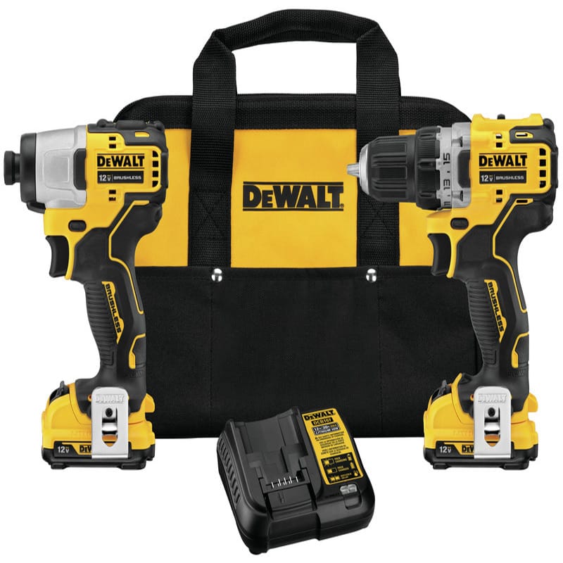 Dewalt DCK221F2 12V MAX XTREME Cordless Brushless 2 Tool Compact Drill and Impact Driver Kit