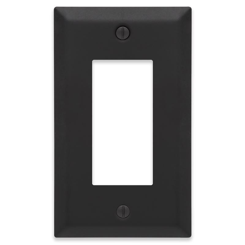 Amerelle 163RMB Century Matte Black 1 gang Stamped Steel Decorator Wall Plate 1 pk