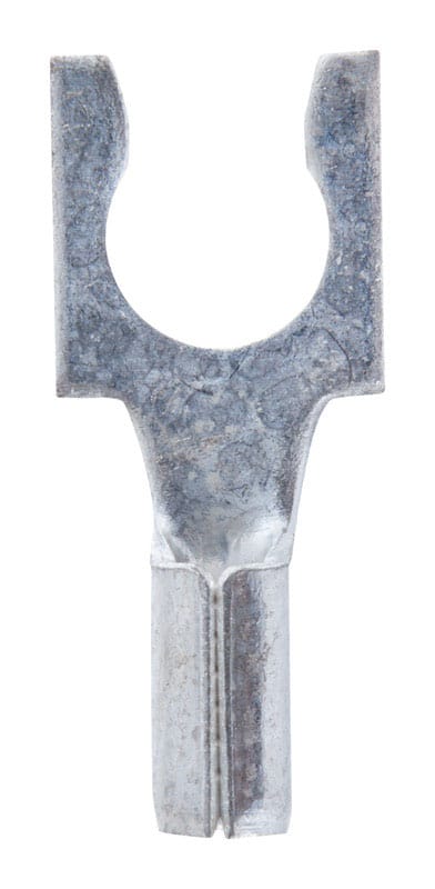 Jandorf 60981 22-18 Ga. Uninsulated Wire Spade Terminal Silver 5 pk