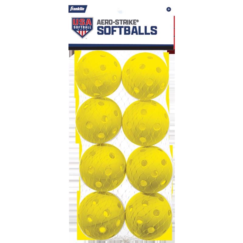 Franklin 64294 Yellow Plastic Softballs 6 pk